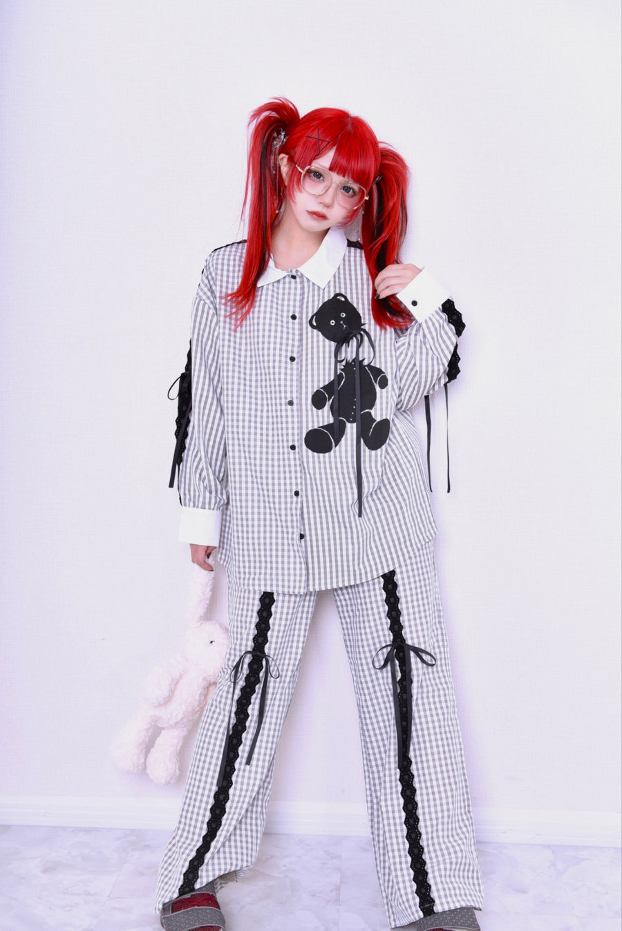 くまさんチェックシャツセットアップ〈MUMU by かちゅ氏〉